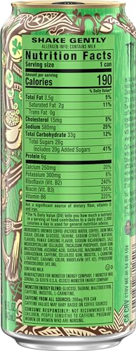Java Monster Irish Blend, Coffee + Energy Drink, 15 Ounce (Pack Of 12)