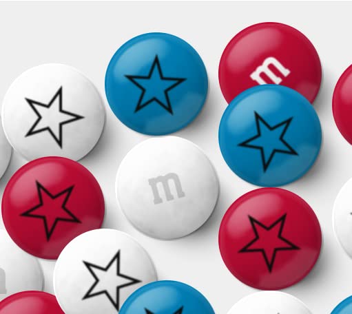 M&Ms World Red, White, And Royal Blue Milk Chocolate Candy - 2Lbs Bulk Resealable Bag For Celebrations, 4Th Of July Decorations,
