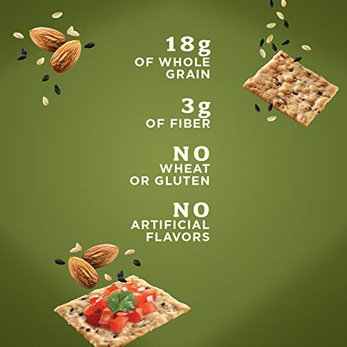 Blue Diamond Almond Artisan Nut Thins Cracker Crisps, Sesame Seeds, 4.25 Ounce