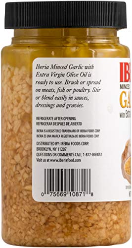 Iberia Minced Garlic with Olive Oil, 8 ounce (pack of 4)