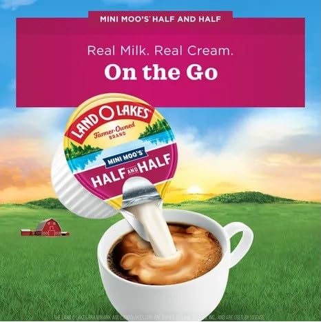 Generic Land Coffee Creamer Mini Moo’s Half & Half Singles, 192 Count, 8 x 10 x 7 inches