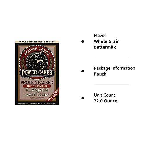 Kodiak Cakes Power Cakes: Flapjack And Waffle Mix Whole Grain Buttermilk, 24 Ounce (Pack Of 3)