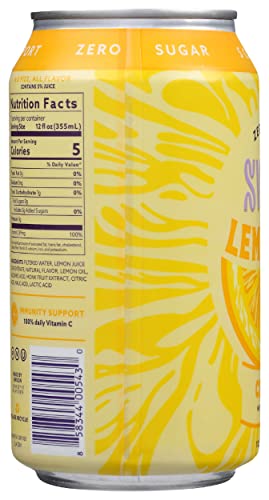 Swoon Classic Lemonade, Zero Sugar, Vegan, Gluten Free, Non-GMO, 12 oz, Pack of 12 - Low Calorie Refreshment