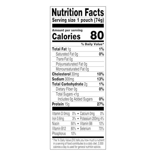 StarKist Tuna Creations Cajun Style 2.6 oz Pouch (24 Pack) Ready to Eat Wild Caught Tuna 15g Protein 80 Calories Per Serving Gluten Free Soy Free Perfect for Salads Meals and Snacks