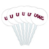University of Wisconsin - La Crosse University Secondary Logo Cupcake Picks Toppers Decoration Set of 6