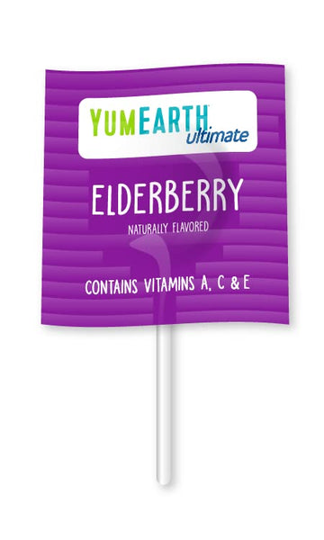Yumearth Ultimate Organic Elderberry Pops, 15 Count, Allergy Friendly, Gluten Free, Non-Gmo, Vegan, No Artificial Flavors Or Dye