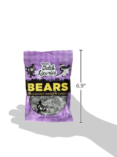 Gustaf'S Dutch Licorice, Sugared Licorice Bears, 5.2 Ounce (Pack Of 12)