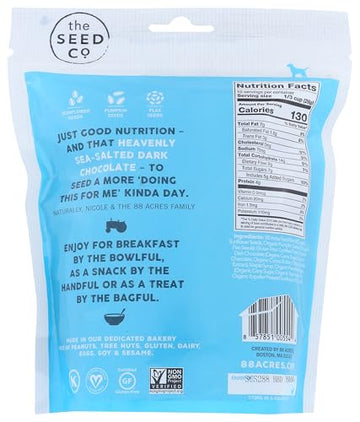 88 Acres Seed Granola | Gluten Free, Nut Free, Non GMO, School Safe, Healthy Vegan Breakfast Cereal | 1 Pack (Dark Chocolate Sea