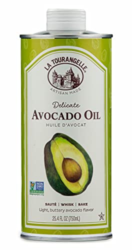 La Tourangelle Avocado Oil All-Natural Handcrafted from enhanced Avocados Great for Cooking as Butter Substitute and for Skin and Hair 25.4 fl oz