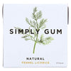 Simply Gum All Natural Gum - Fennel Licorice - Pack Of 12 - 15 Count