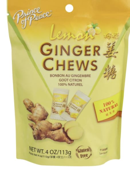 Variety Pack Of Prince Of Peace Ginger Chews, 4 Oz Each, Featuring Three Flavors: Lemon, Mango, And Blood Orange - 100% Natural,