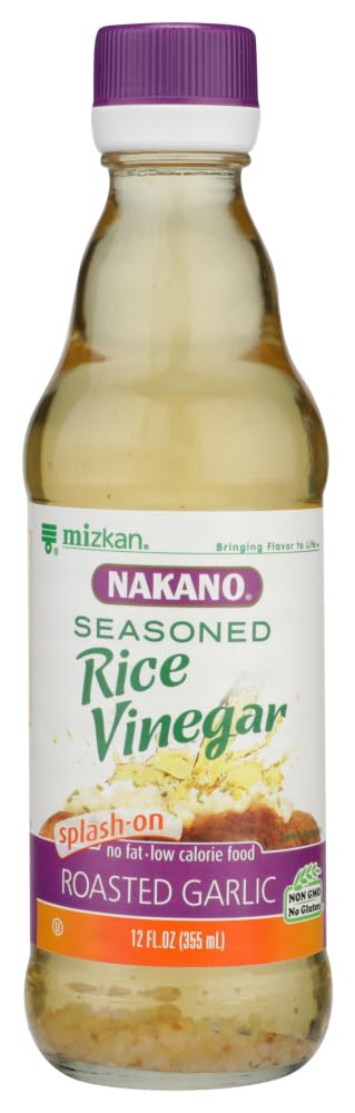 Nakano Seasoned Rice Vinegar W/Garlic 12 Oz (Pack of 6)