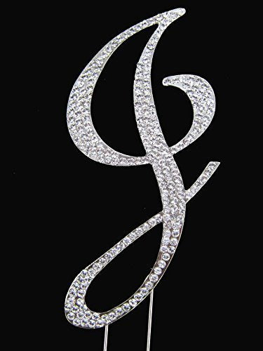 Rhinestone Cake Topper Letter J By Other