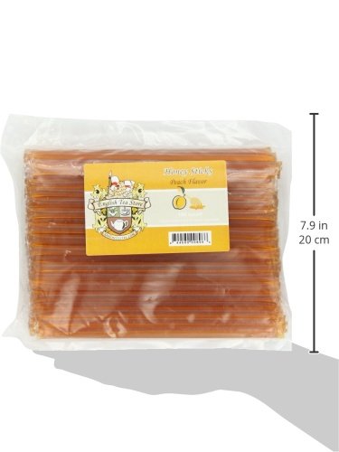 English Tea Store Honey Sticks, Peach Flavor, 100 Count, Model AHON_HSTX_PC100
