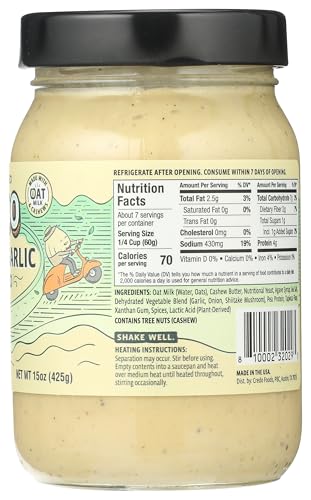 CREDO FOODS Roasted Garlic Alfredo 15 OZ
