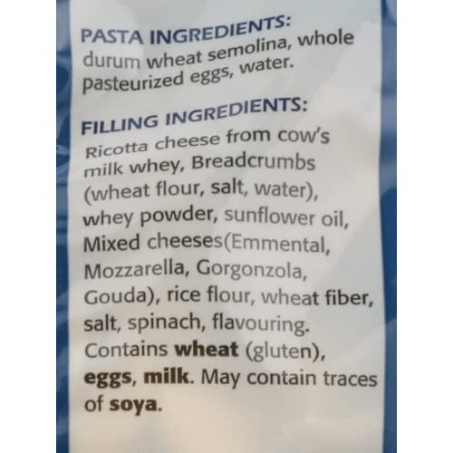 Corabella Classic Italian-Made Ricotta And Spinach Tortellini, 8.8 Oz. Of Fresh Cheese Tortellini Pasta