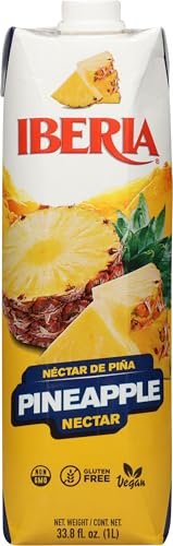 Iberia Pineapple Nectar, 33.8 Fl Oz, (Pack of 3)