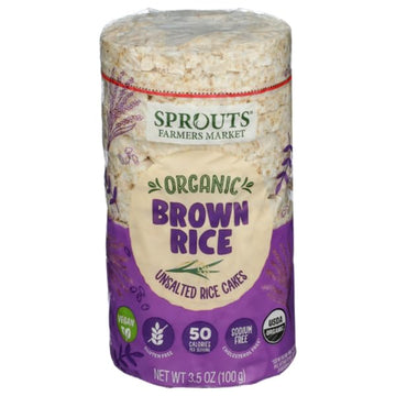 Sprouts Organic Unsalted Brown Rice Cakes, 3 oz.