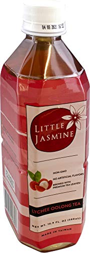 LITTLE JASMINE Lychee Oolong Tea, 16.9 Fl Oz, Pack of 12, Refreshing Flavor, Caffeine Free, Perfect for Iced Tea