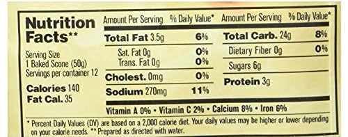 Sticky Fingers Scone Mix, Pack of 6, Just Add Water, Red Raspberry, 15 oz Each, Model 743819311010