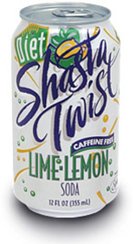 Shasta Diet Lime Lemon Twist Soda 12-Ounce Cans (Pack Of 24)
