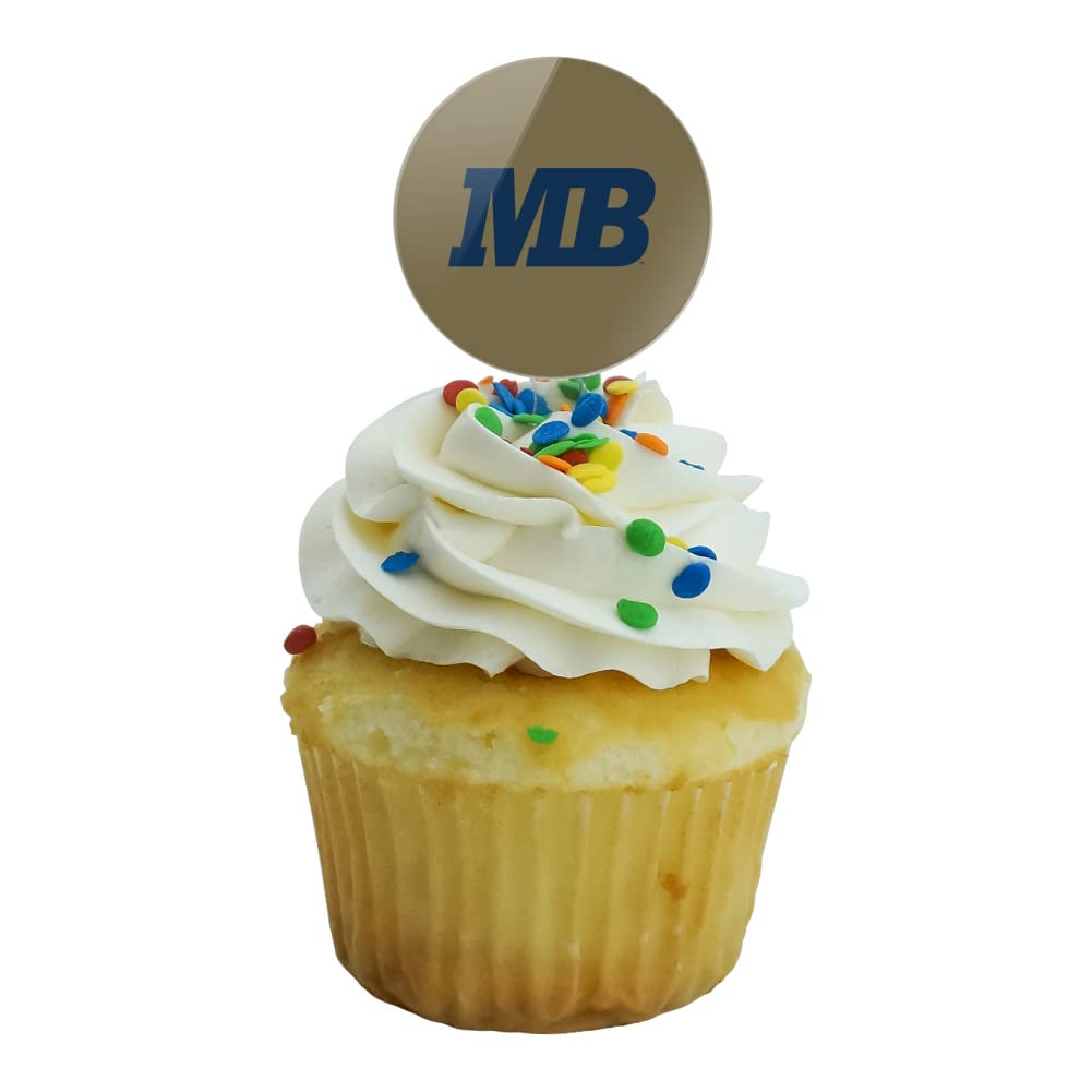 California State University Monterey Bay Secondary Logo Cupcake Picks Toppers Decoration Set Of 6