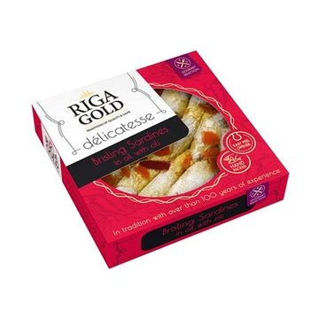 Riga Gold Brisling Sardines In Olive Oil With Chili - 120G (2 Pack)