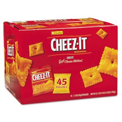 Cheez-It Original Crackers Snack Packs (1.5 Ounce, 45 Count) (Pack of 3)