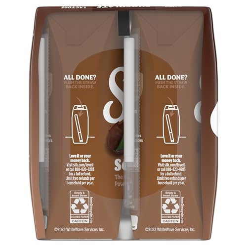 Silk Shelf-Stable Soy Milk Singles Chocolate Dairy-Free Vegan Non-GMO Project Verified 8 oz. 6 Pack