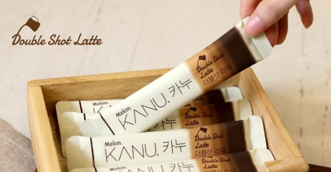 Alliving Kanu Maxim Latte Instant Coffee Double Shot, 1 Count (Pack of 1), 13.5g x 10T