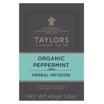 Taylors Of Harrogate Organic Peppermint Herbal Tea, 20 Teabags