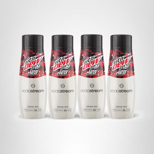 SodaStream MTN Dew Code Red Zero Sugar Drink Mix (440ml Pack of 4)