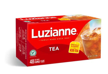 Luzianne Iced Tea Bags, Family Size, Unsweetened, 48 Count Box, Specially Blended For Iced Tea, Clear & Refreshing Home Brewed Southern Iced Tea