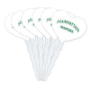 GRAPHICS & MORE Cupcake Picks Set of 6 - Acrylic Heart Toppers - Manhattan College - One Size