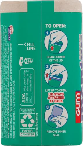 Mentos Pure Fresh Spearmint Sugar Free Gum with Xylitol, 80 Count, Paperboard Bottle