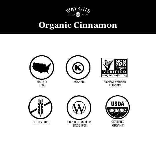 Watkins Organic Cinnamon Sticks, 1.2 Ounce, 3 Count