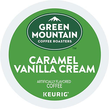 Green Mountain Coffee Roasters Caramel Vanilla Cream Keurig Single-Serve K-Cup pods, Light Roast Coffee, 72 Count (6 Packs of 12