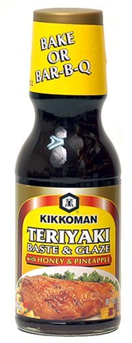 Kikkoman Teriyaki Baste & Glaze with Honey & Pineapple, 12.8 oz Bottle, Pack of 3