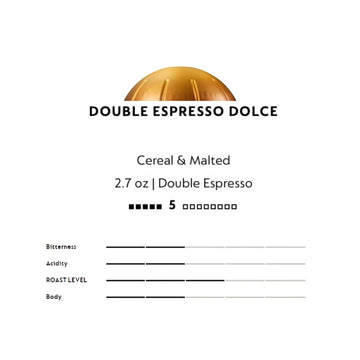 Double Espresso Coffee Deep Flavor Pods (10 Count, Dolce)