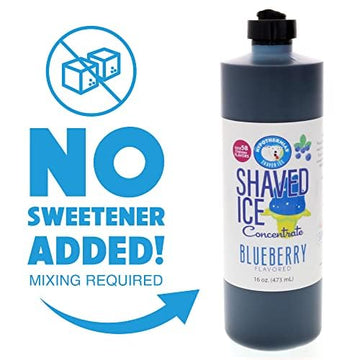 Hypothermias Blueberry Hawaiian Snow Cone Unsweetened Flavor Concentrate,16 Fl Oz Size (Must Add Sugar And Water)