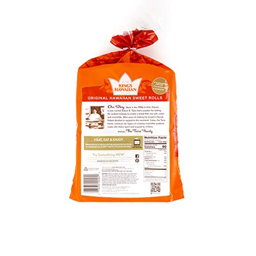 King's Hawaiian Original Hawaiian Sweet Rolls 12 CT (Pack of 12)