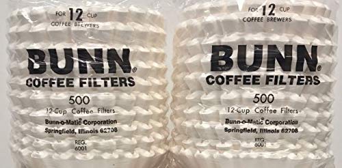 Bunn 12 Cup Coffee Filters 20115.6-1000 Count, White (Imported From Canada)