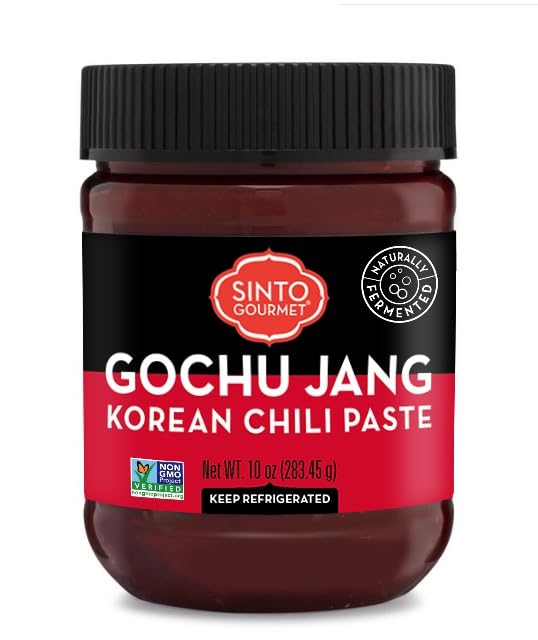 Sinto Gourmet Gochujang Korean Red Hot Chili Paste, Gluten Free, Vegan, 10 oz