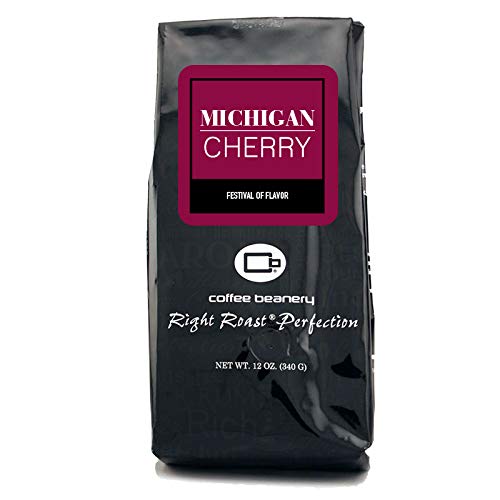 Michigan Cherry Decaf Coffee By Coffee Beanery | 12Oz Flavored Decaf Coffee Ground Medium Roast Coffee | 100% Specialty Arabica