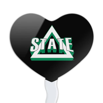 GRAPHICS & MORE Delta State Heart Cupcake Picks Set of 6 - Acrylic, One Size, Delta State University