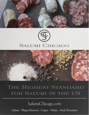 Salumi Chicago Artisan Salami (Soppressata) - Uncured, Gluten Free, Sugar Free, Keto Snack (14 Oz.)