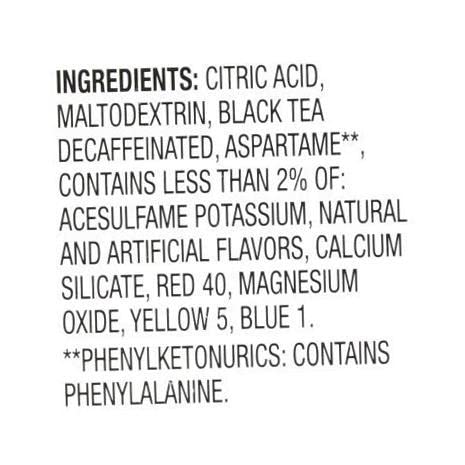 Great Value Decaffeinated Iced Tea with Peach Drink Mix, 0.71 Oz, Pack of 6 - Refreshing Flavor, Perfect for Iced Beverages