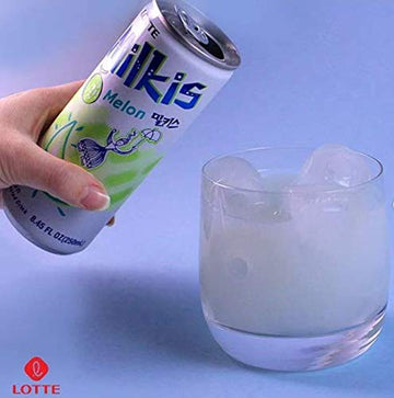 Lotte Milkis Soda Beverage, Melon Flavor, 8.45 Fl Oz, Pack of 6