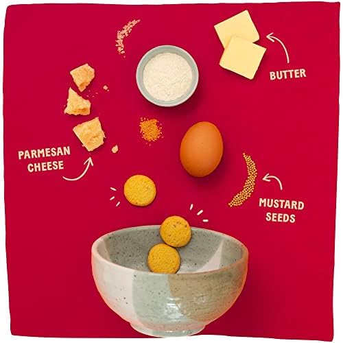 Michel et Augustin Gourmet ers, Parmesan Cheese Biscuits with Mustard Seeds, 3.5 oz Pack
