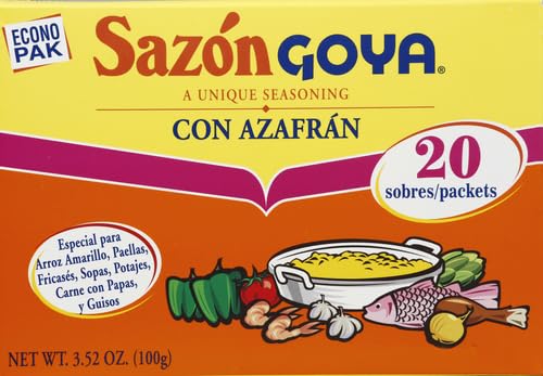Goya Saz  N Seasoning With Azafran, 3.52 Oz Box-Pack Of 3